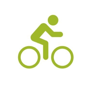 picto cycliste vert