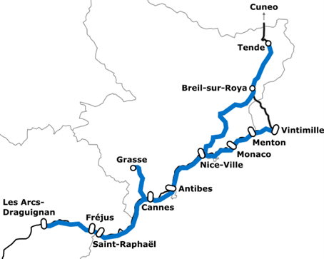 Carte du lot « Azur », source : Trans-Missions
